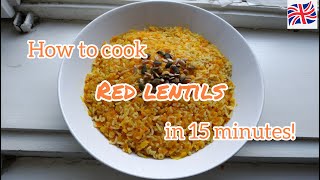 How to cook RED LENTILS in 15 minutes👩‍🍳🌱The Vegan Ballerina [upl. by Imehon140]