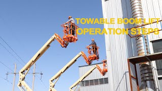 Operation steps of Diesel Powered Towable Boom Lift by LGLIFT China [upl. by Northington136]