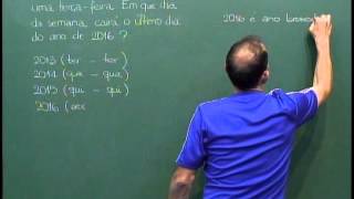 Aritmética  Aula 37  Problemas com calendários [upl. by Nauht]