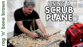 How To Flatten A Warped Board  Making A Waney Edge Cutting Board Using A Scrub Plane [upl. by Nerw]