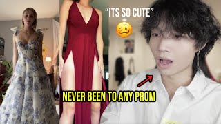 Asian Boy reacts to Top Prom Dresses TikTok Challenge for the First Time [upl. by Lolly]