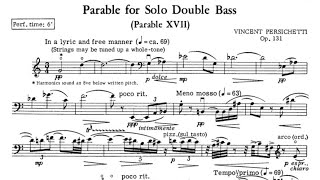 Vincent Persichetti  quotParable XVIIquot for Double Bass Solo Op131 1974 [upl. by Llewellyn]