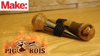 How to Make a Wood Turned Bottle Stopper with Le PicBois [upl. by Buffy668]