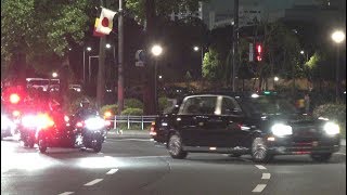 国賓車列 宮中晩餐会 フィリップ ベルギー王国国王陛下車列 センチュリーロイヤル サイドカー 白バイパトカー The King and Queen of the Belgians Motorcade [upl. by Oicnevuj]