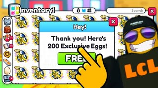 How i Got FREE Exclusive EGGS worth 64000 in Pet Sim 99 [upl. by Ellevehc]