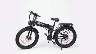 H26Pro Folding Electric Bike  1500W Fat Tire Snow EBike [upl. by Ennaeirrac]