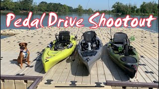 Pedal Drive Shootout Hobie Outback VS Jackson Cruise FD VS Native Manta Ray [upl. by Anahir571]