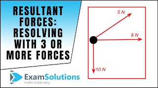 Resultant Forces  Resolving method for 3 or more forces  ExamSolutions [upl. by Nytsud]