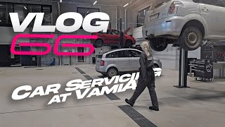 Finland Car Service Adventure From Icy Windshield to Almost Done  Vamia Student Vlog [upl. by Fortier182]