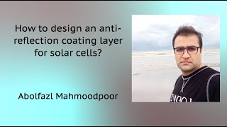 How to design an antireflection coating layer for solar cells [upl. by Griswold891]