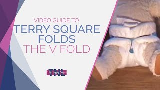 Terry Square Folds  The V Fold by The Nappy Lady [upl. by Florance561]