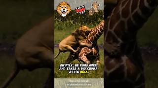 Lion Hunts Giraffe 😲 [upl. by Nylirej874]