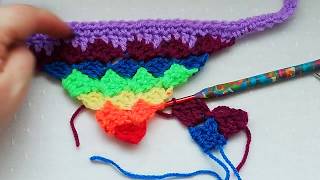 Rainbow crochet dog bandana Crochet Nuts [upl. by Nataniel]