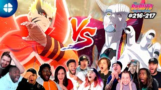 BARYON MODE Naruto 🦊🔥 MEGA Reaction MASHUP 🇯🇵😱 Boruto 216217 ボルト  海外の反応 [upl. by Elrebmik]