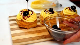 How To Make Zeppole From Scratch Italian Custard Cream Puffs [upl. by Gilly35]