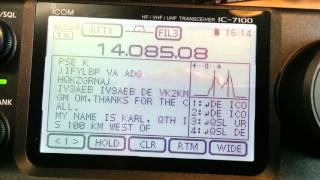 Decoding RTTY on the IC7100 [upl. by Tedra973]