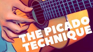 The Picado Technique  Spanish Guitar Lesson w TAB [upl. by Yesnnyl]