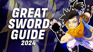 Brawlhalla Great Sword Combos amp Gameplay Guide 2024 [upl. by Bette]