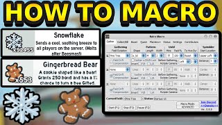 How to macro Snowflakes and Gingerbread bears in Bee Swarm Simulator [upl. by Ettennad]