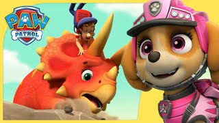 Skye Dino Rescues and MORE  PAW Patrol Compilation  Cartoons for Kids [upl. by Olivette]