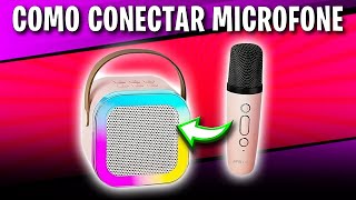 Caixa Bluetooth K12 Karaoke Como conectar o microfone e resolver se o microfone não conecta [upl. by Ecnerol]