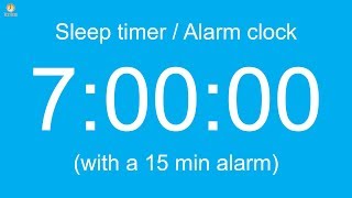 7 hour Sleep timer  Alarm clock with a 15 min alarm [upl. by Mikahs55]