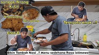 Ternyata Enak ‼️ SambaL Terong Kulit  Telur Goreng amp Tempe [upl. by Ecnerret545]