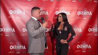 Yarishna Ayala at the 2022 Mr Olympia check in [upl. by Alwitt]