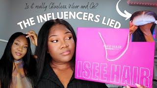 Is This What The Influencers Get  ISEE HAIR GLUELESS PRE BLEACHED HAIR FOR BEGINNERS [upl. by Dagall287]