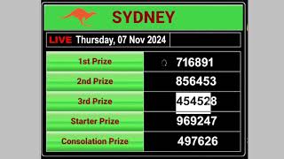 Sydney Live draw result 07112024  Live Draw SDY [upl. by Oilerua178]