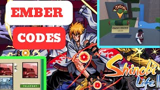 EMBER Private Server Codes  SHINDO LIFE Private Server Codes  SHINOBI LIFE 2 Private Server Codes [upl. by Oironoh]