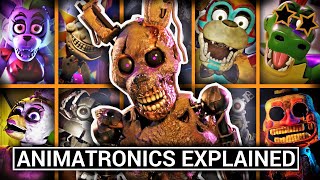 All Animatronics in Five Nights at Freddys Security Breach Explained [upl. by Ibrad]