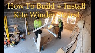 How To Build and Install DOUBLE Kite Winder Stairs [upl. by Dlarej]