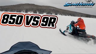 POLARIS XCR 9R VS XCR 850 DRAG RACE BATTLE OF THE NATURALLY ASPIRATED [upl. by Dix]