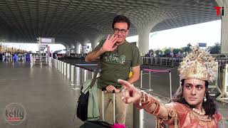 Mahabharat Fame  Actor Nitish Bharadwaj Spotted At Mumbai Airport [upl. by Arlyne]