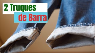 2 Tipos de barra de calça jeans 🔴Na máquina doméstica sticaTruques para não quebrar sua Máquina [upl. by Gnot]