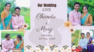 Chandu with Mary Wedding Live from Eluru 2552024 [upl. by Judon805]