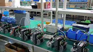 Lichuan factory Ethercat servo motor driver of 50 sets testing [upl. by Nadirehs728]