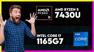 AMD Ryzen 5 7430U vs Intel Core i7 1165G7 Comparison [upl. by Dunning]