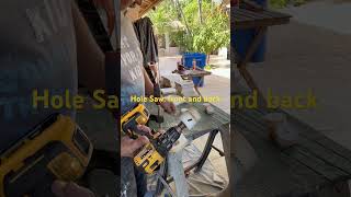 holesaw powerdrill cuttingskills drill [upl. by Ellerad]