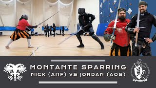 Zweihander  Montante Greatsword Sparring  Nick AHF vs Jordan AOS [upl. by Llennahc]