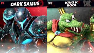 Super Smash Bros Ultimate Dark Samus vs King K Rool gameplay video [upl. by Brittan]