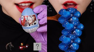 SATISFYING FOOD ASMR CANDIED MARSHMALLOW BUBBLE JELLY TAPIOCA BOBA SURPRISE EGG CHOCOLATE ASMR [upl. by Stanfield887]