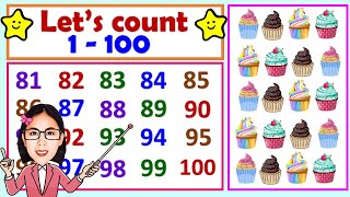 Learn how to count from 1  100  Counting numbers 1 to 100  Counting tutorial for kids [upl. by Anirtik602]