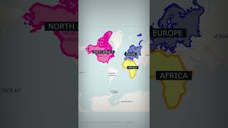 The Real Size of Countries and Continents shorts geography map education facts [upl. by Anifled]