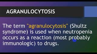 AGRANULOCYTOSIS 4TH YR [upl. by Vidal]