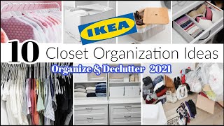 10 IKEA Closet Organization Ideas You Need  Declutter  Organize With Me 2021 \ Home Organizing [upl. by Nolrev597]