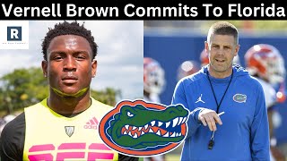 Vernell Brown Commits To Florida  Florida Gators Football Recruiting News [upl. by Fredi]