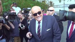 Rudy Giuliani Arrives at Court Talks with Media  NYC [upl. by Esorylime45]