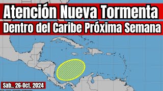 Atención nueva tormenta hacia las Islas del Caribe próxima semana tormenta lluvia huracan [upl. by Yrelbmik]